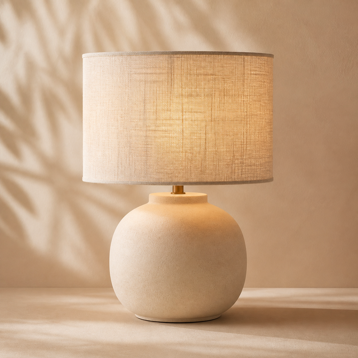 Linen Shade Ceramic Table Lamp