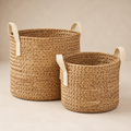 Woven Seagrass Storage Baskets – Set of 2